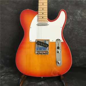 2020 fabrika özel dükkanı son turuncu kırmızı tl elektro gitar standart TL gitar, ücretsiz kargo