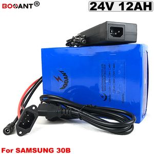 Uppladdningsbart litiumjonbatteri 24V 12AH för original Samsung 18650 Elektrisk cykelbatteri 24V för BAFANG BBSHD 250W 350W Motor