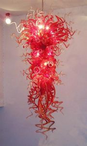 100% munblåsa CE ul borosilikat Murano glasdale Chihuly konst lång längd glas hänge Tunisien ljuskrona