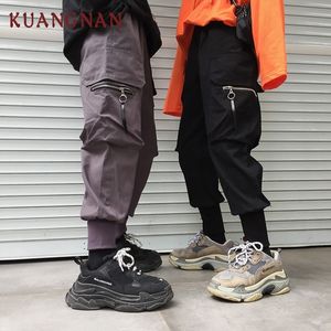 Kuangnan algodão tornozelo-comprimento cargo calças homens streetwear hip hop calças homens roupas 2018 cargas corredores homens calças casuais 5xl c18122901