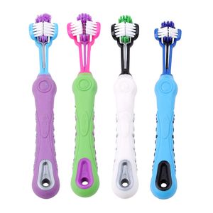 Three Sided Pet Toothbrush Hot Selling Dog Brush prevent Addition Bad Breath Tartar Teeth Care Dog Cat Cleaning Mouth