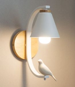 Nordic LED Vägglampa Bird Light Modern Bedroom Bedside Lampa Vardagsrum Korridor Dekoration Sconce Wall Lights Fixtures E27 AC MYY