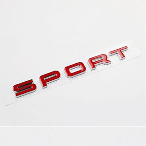 3d plástico preto vermelho spor letras autobiografia esporte carr emblema emblema adesivo tronco para land range rover carro assessores2817