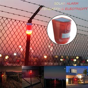 Vattentät PIR Motion Sensor Solar Powered Light Led Sol Lights Garden Säkerhetslampa Utomhus Street Light Security Voice Alarm