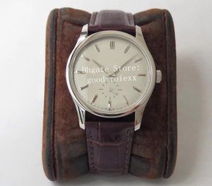 Relógio vintage unissex de 37 mm ST19 mecânico de corda manual 5196 Eta Relógios femininos Relógios masculinos de couro Calatrava de tamanho médio em aço safira Relógios de pulso