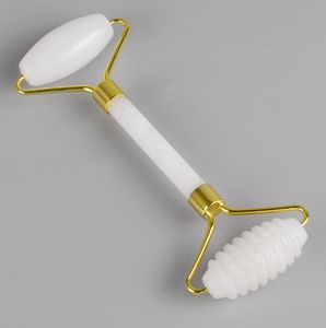 Beauty Sawtooth Face Roller Naturalny Kamień Biały Jade Masaż Rolki Spa Akupunktury Narzędzie Uzdrowisko Health Ciała Masażer