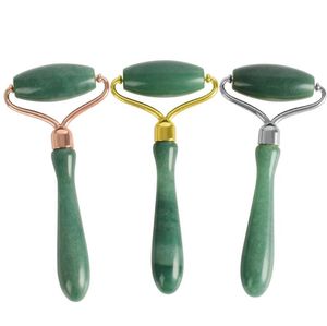 Single Head Beauty Best Green Jade Roller For Face Slimming 100% Natural Green Jade Massage Skin Roller