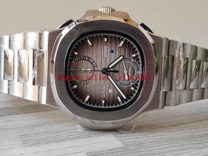 Luxo novos relógios masculinos 5990/1a-001 5990 cinza dial quartzo cronógrafo relógio masculino ss pulseira cronômetro de alta qualidade dobrável relógios esportivos
