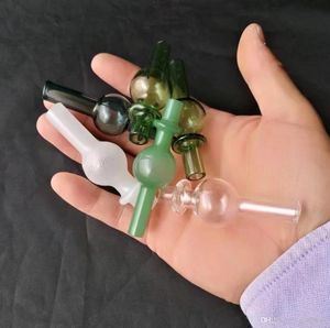 Färg med bubbel täcke glas bongs tillbehör, glas rökrör färgglada mini multi-färg handrör bästa sked glas