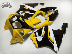 Kit carenagem preta amarelo para Kawasaki Ninja ZX7R 1.996-2.003 ZX7R 96-03 ZX 7R ZZR 750 chineses corridas de estrada ABS carenagens carroçaria