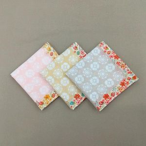 12PCS 43x43CM 60s Printed handkerchief Japan Korea Handkerchief Cotton Print Lady Bandana Fresh Handkerchief