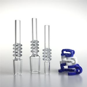 10mm 14mm 18mm kvartspetsar Dropptestning Straw Tube Tip Hookah för mininektor Collector Kits Male Female Reting Nail