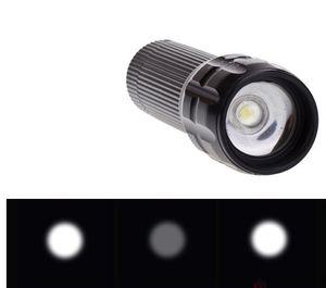 Aluminium LED mini ficklampa justerbar vattentät 3-läge LED ficklampa Zoombara ficklampor Torch Portable Outdoor Camping Torches