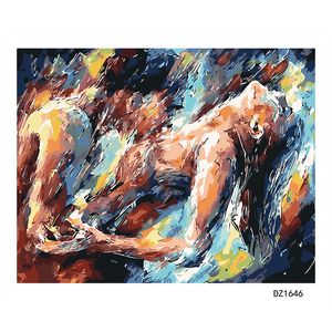 Painter Dream: DIY Oil Painting By Numbers The Human Body Art 50*40CM/20*16 Inch On Canvas For Home Decoration Kits [Unframed]