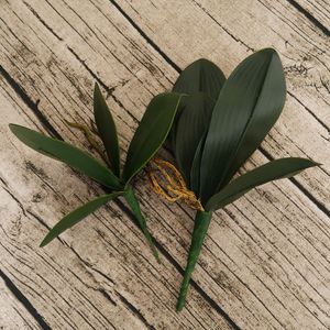1 stücke phalaenopsis blatt künstliche pflanze dekorative blumen hilfsstoff blume dekoration orchidee blätter