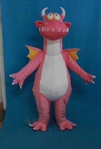 2019 Costumi di carnevale di Halloween del vestito da festa di compleanno di fantasia del costume del dinosauro della mascotte del drago rosa di alta qualità