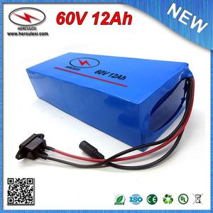 Wholesale & Retail 900W 60 Volt Lithium Batteries 60V 12Ah for Electric Bikes Scooter with 18650 cell 16S 15A BMS + Charger