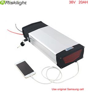 36V Rack Battery 36V 20Ah Electric Bike lithium ion battery pack fit for 36V 250W 300W 350W 500W eBike motor