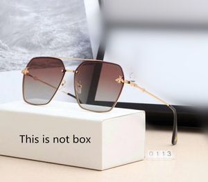 Luxury-Solglasögon Designer Solglasögon Märke G0113 För Man Kvinna Glasögon Kör UV400 Mode Hög kvalitet med Box Ny Ankomst 7Color