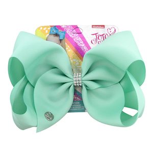 Jojo Siwa Bows 12 Colors 8" Hair Bows Hair Clips Big Ribbon Bowknot Rhineston Hairpins Alligator Clips For Girls Kids Hair Accessories