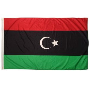 Bandeira de Líbia poliéster Imprimir líbio Bandeira Nacional Bandeira 90x150cm 3x5 pés Country Flags suspensão vôo Qualquer estilo personalizado