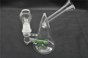 Triangle Glass Beaker Dab Rig Bong Mini Water pipe Thick oil rigs wax smoking hookah Bowl bubbler honeycomb pipes with tobacco bowl