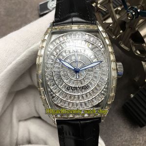 GB Versione di alto livello Casablanca 8880 C DT ETA 2824 Orologio da uomo con quadrante in zircone superiore automatico Cinturino in pelle con cinturino in zircone Orologi di design di lusso