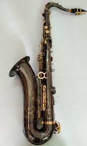 Япония W037 тенор B плоский тенор-саксофон инструменты из настоящего золота черный никель профессиональный уровень Бесплатная доставка