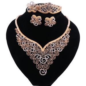 Braut Geschenk Nigerian Hochzeit Marke Schmuck Set Großhandel Mode Afrikanische Perlen Schmuck Set Dubai Gold Schmuck Für Frauen