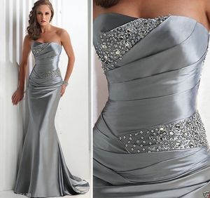 2021 Evening Dresses Robe de Soiree stropplös ärmlös Long Mermaid Prom -klänningar skräddarsydda försäljning205d