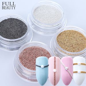 0.4mm 3D Micro perline in acciaio Colore misto Decorazioni per nail art Mini piccolo caviale Charms fai da te Stud Manicure Accessorio Nail Tool CH829 C19011401