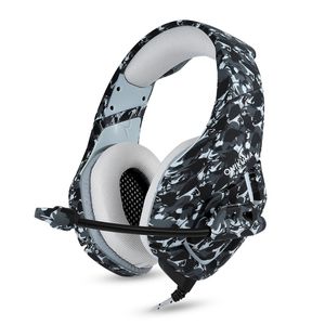 Onikuma K1 Camo PC Gaming Headset para PS4 XBOX One, estéreo de 3,5 mm USB LED Fones de ouvido com microfone omnidirecional, controle de volume para Comp