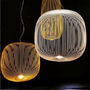 Nordic Foscarini Spokes Gallery Pendant Lights Creative Bird Cage Design Livingroom Restaurant Decro Suspension Light Fixtures