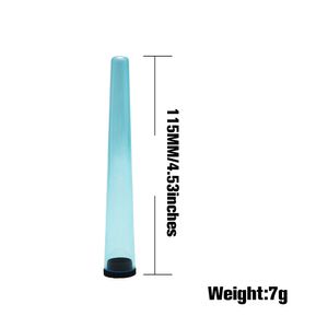 Tütün plastik doob tüpü Stash kavanozu 115mm bitki konteyner saklama sigara haddeleme kağıt hapı ön hazırlık eklemi tutucu kılıf flake hava geçirmez tüpler koku kanıtı contası