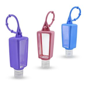 New 30mL Empty Bottle Pocketable Bath Body Hand Sanitizer Disinfectant Holder Silicone Travel Storage Factory wholesale