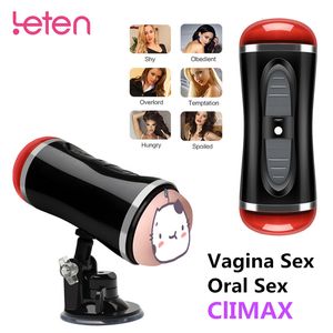 Two Channel Automatic Male Masturbator Blowjob Sucking Sex Machine silicone vagina real pussy Aircraft Cup Oral Sex Toys For Men Y191010 I0JR