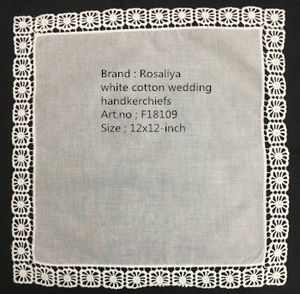 12 Moda Bayanlar Mendiller Set Beyaz Pamuk Düğün Gelin Mendil Vintage Dantel Hankie Hanky ​​12x12-inç