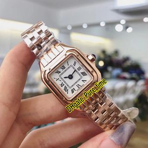 Panthere Small 22mm WGPN0006 Vit Ring Swiss Quartz Womens Watch Rose Gold Case Steel Bracelet Mode Ladies Klockor Pure_Time 10Style