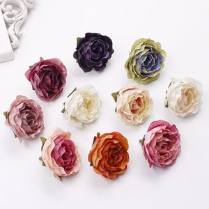 10 Stück 4,5 cm Pfingstrosenblütenkopf aus Seide, künstliche Blumen für Hochzeitsdekoration, DIY, dekorativer Kranz, künstliche Blumen