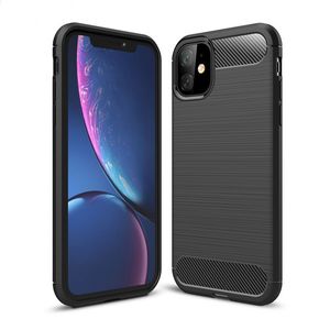 حالات ألياف الكربون لـ iPhone 14 13 12 Mini 11 Pro XS Max 8 7 6s Plus TPU Rubber Phone Cover