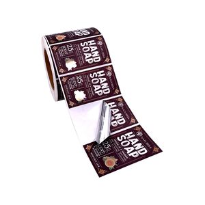Custom Glossy Silver Roll Labels Stickers Metal Electronics Film Package Self Adhesive Sticker with Top Quality