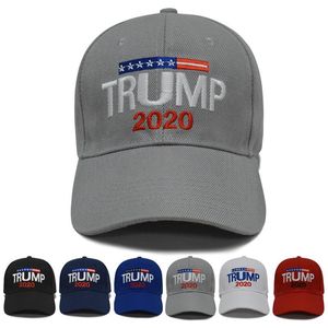 6 Styles Trump 2020 Hat Sports Hats 3D Embroidery Adjustable Baseball Cap Outdoor Summer Beach Hats ZZA2117