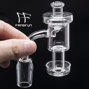 Definir TERP SLORPER Fumaça de Vácuo De Quartzo Banger + Carb Cap OD 25mm para Dab Rigs Hookah Bongs 10mm 14mm 18mm