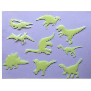 9 sztuk / partia Fluorescencyjne naklejki ścienne dla dzieci dekoracji plastikowa blask w ciemnej gwiazdy naklejki ścienne dinozaurów dla dzieci pokoje