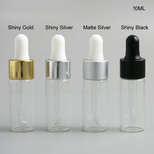 500 X Travel Empty Clear Amber Dropper Bottles Vials 10ml 15ml With Sharp Curve Pipette Essential Oil e liquid Bottle Container
