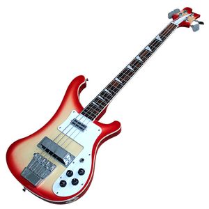 4 ciągi 4003 Elektryczna gitara basowa z wiązaniem ciała, białe pickguard, chromowany sprzęt, może być dostosowany