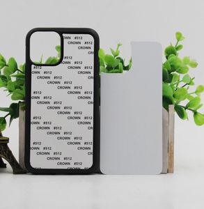 2D-Sublimation-Gummi-TPU + PC-Leerhüllen-Abdeckungshaut für iPhone 12 11 Pro Max-Modell mit Platten und Kleber Kostenloser Versand 100 Stück