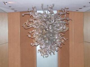 100% munblåsa CE UL Borosilikat Murano glas Dale Chihuly Art White Pendant Lampa Modernt glas
