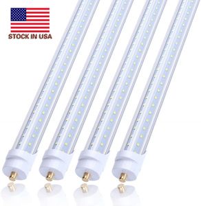 25pcs 8FT LED Lamps Tubes V-Shape 72W 6000K Single Pin Fa8 Base T8 T10 T12 LED Fluorescent Bulbs Replacement 150W Equivalent