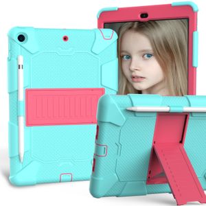 Med Kickstand Silicone PC Shocksäker Tablet Case Cover Penhållare Fixing för Samsung Tab A 8.0 2018 T387 Tab A8.0 2019 T290